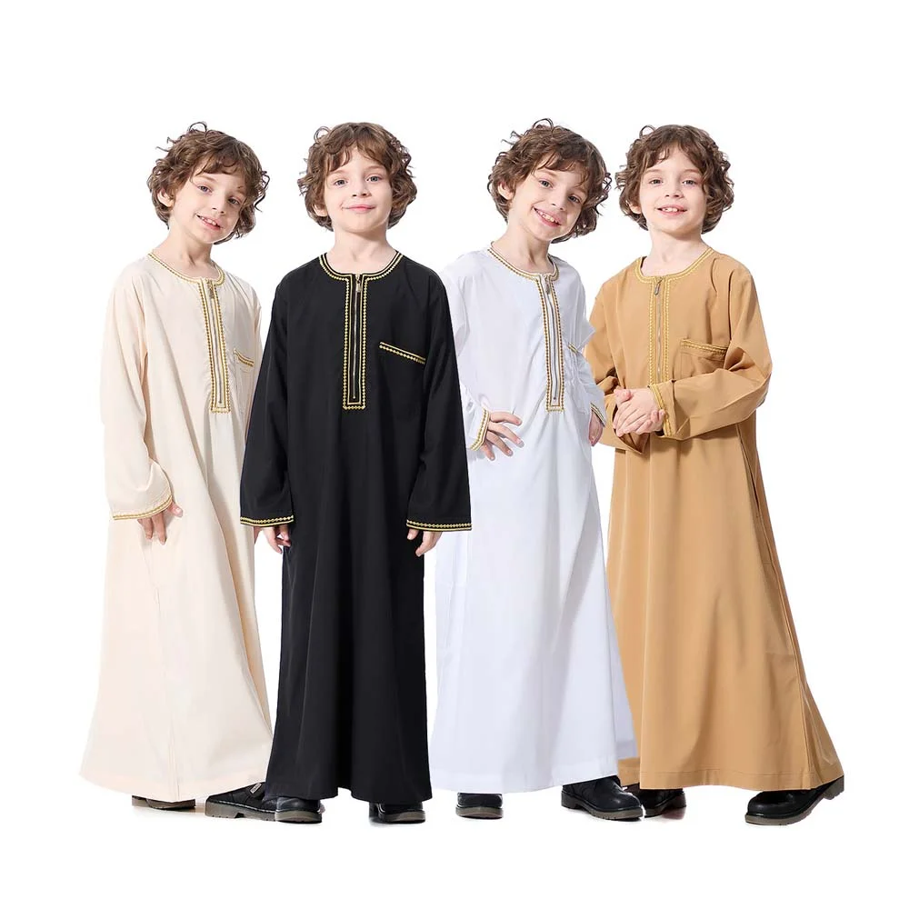 Wholesale dubai newest  kids muslim clothes long sleeves abaya prayer kids dresses african Malaysia children clothes custom