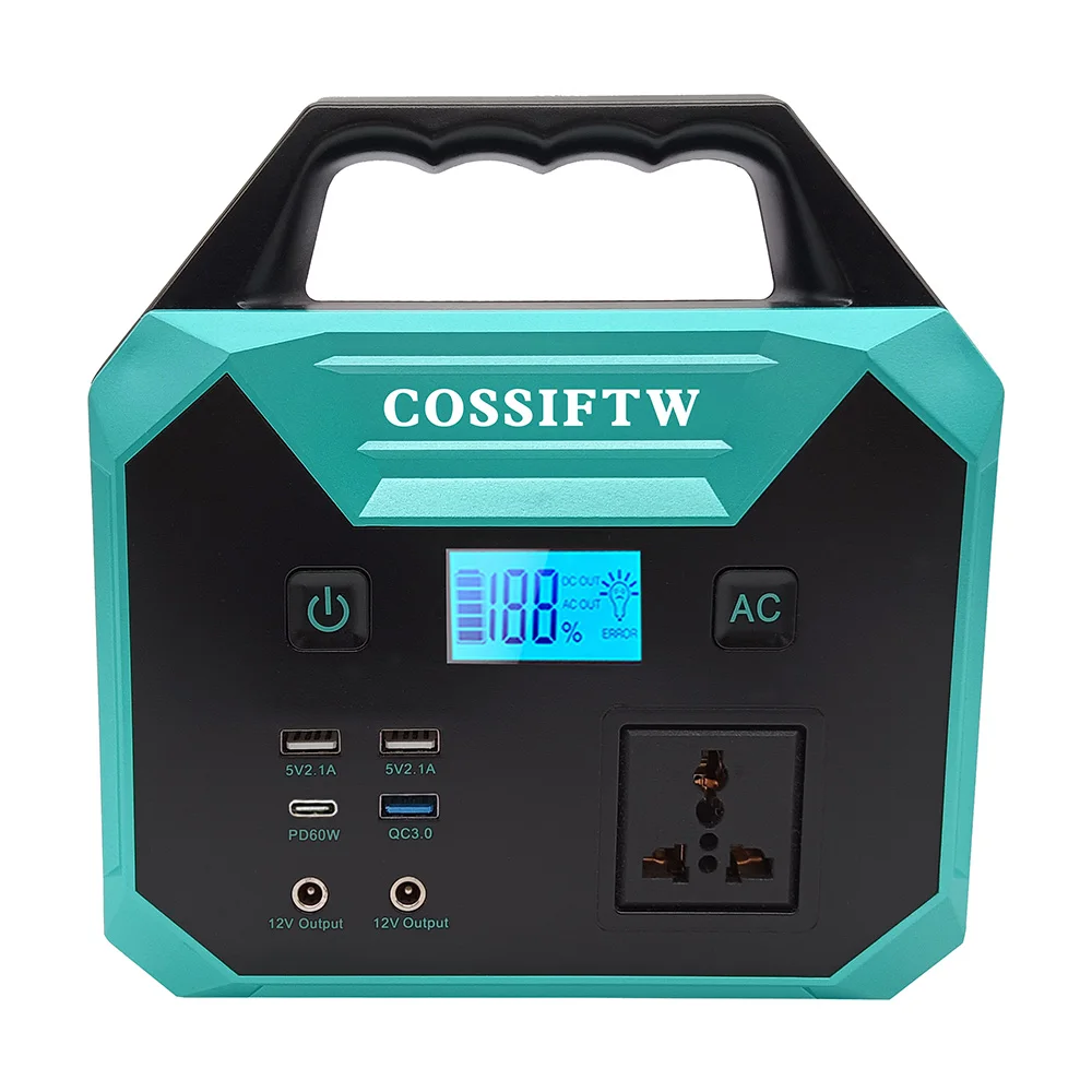 Car jump starter 220v camping battery rechargeable solar backup solar generator 200W portable power station for Fan TV Laptop