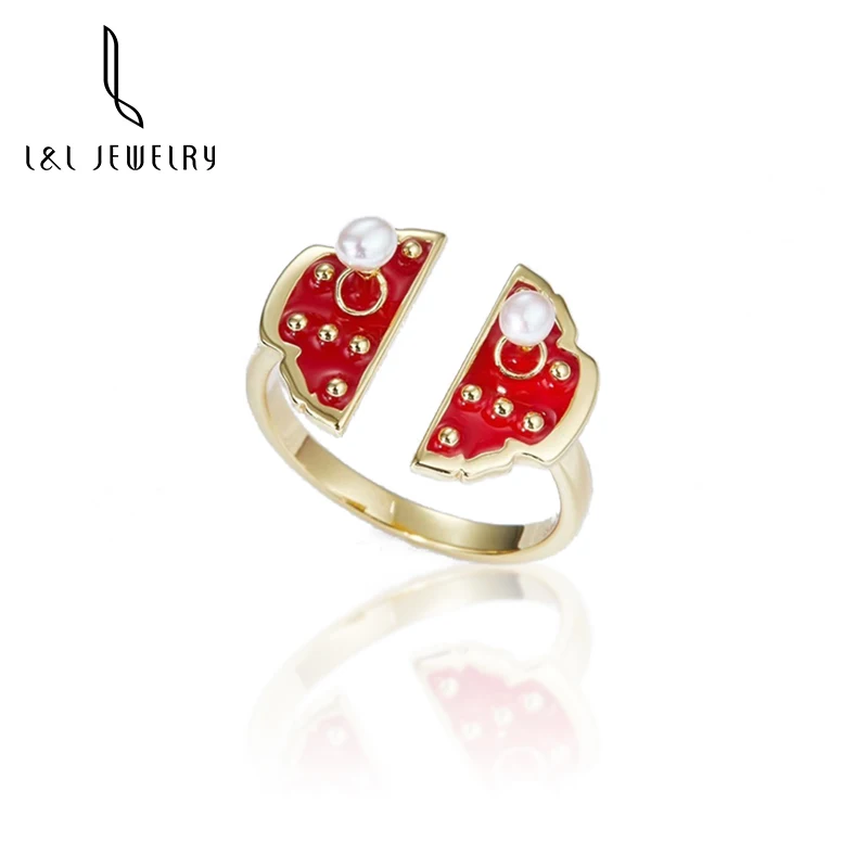 
Style Royal Palace Gate Inspired Ring Adjustable New Year Gift for Lover Ancient Chinese Cuff Ring 925 Sterling Silver Pearl 