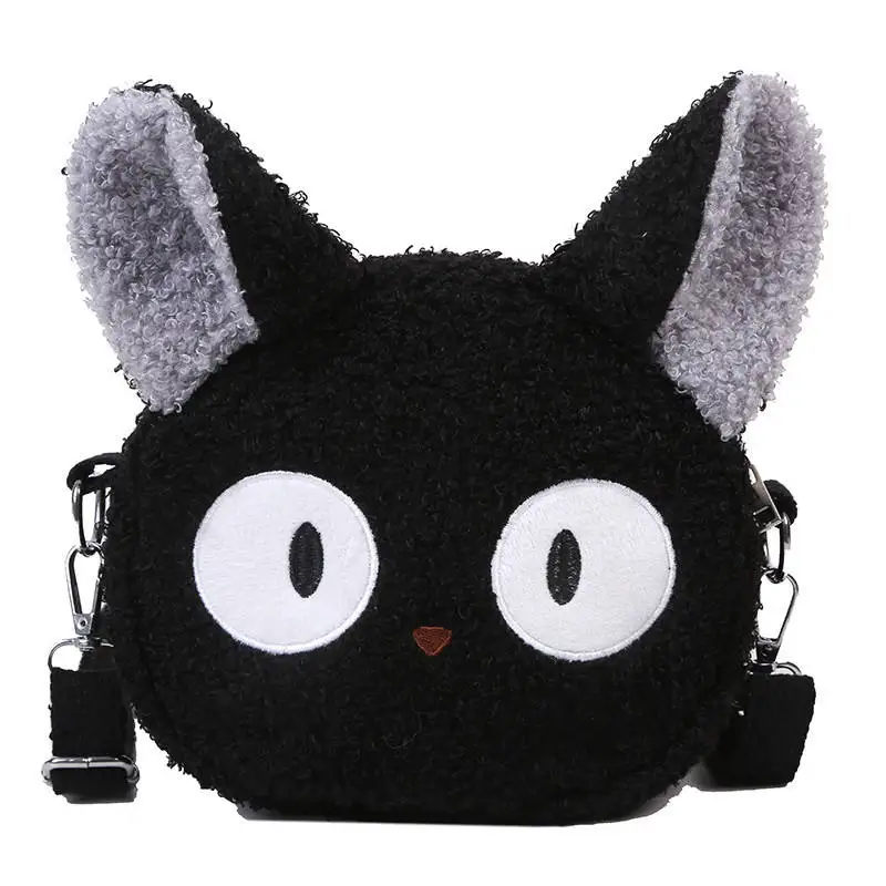 Lamb wool small bag for women autumn and winter new trendy student plush shoulder bag cartoon cute girl crossbody bag
