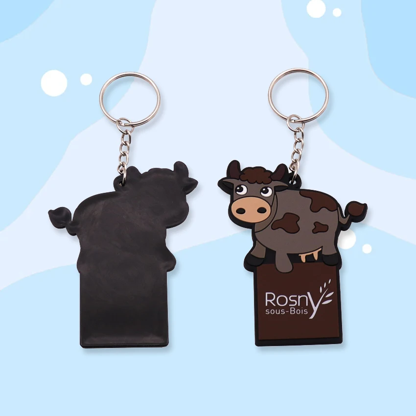 Wholesale Designer Promotional Personalized Silicone Anime Keychain Pvc Charms Custom Logo Keyring Rubber Key Chain