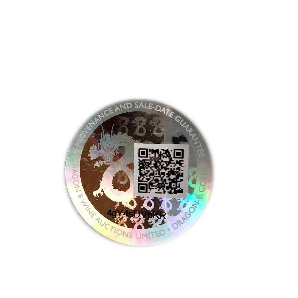 Barcode custom security warranty seal laser hologram authentication sticker label