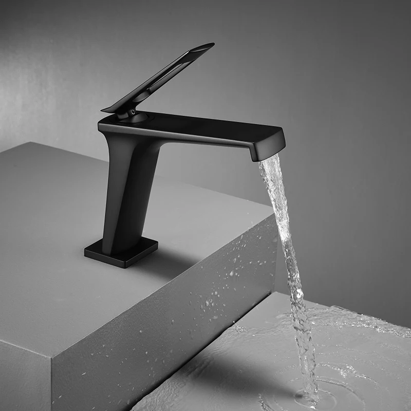 LUSA New Design Brass Bathroom Sink Faucet Tap Gold Single Handle Widespread Basin Vanity Faucet Mixer Taps