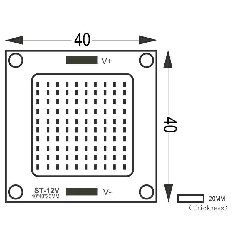 4040mm 50W COB LED chip 12V flip technology for DIY light flood lamp