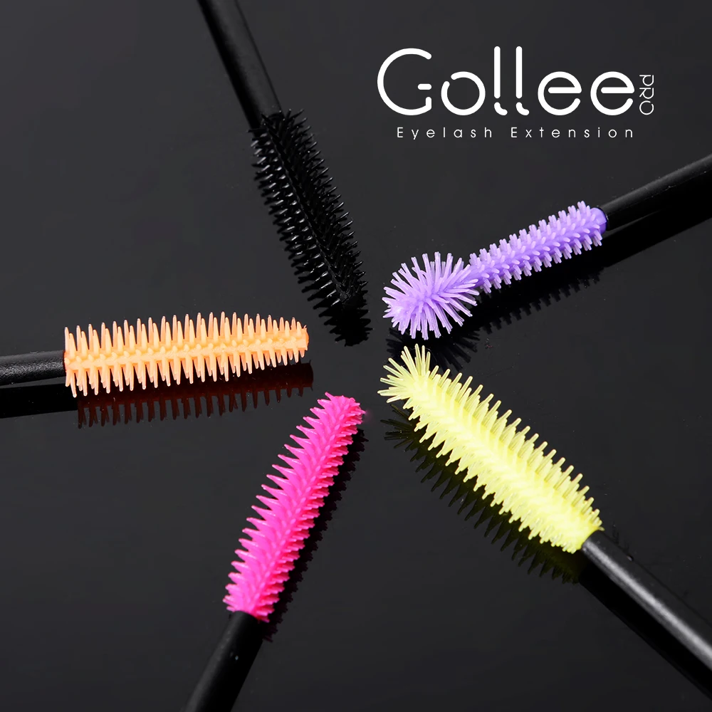 gollee with plastic package silicone wand tube high quality crystal for soft touch mascara retractable wholesale eyelash brush