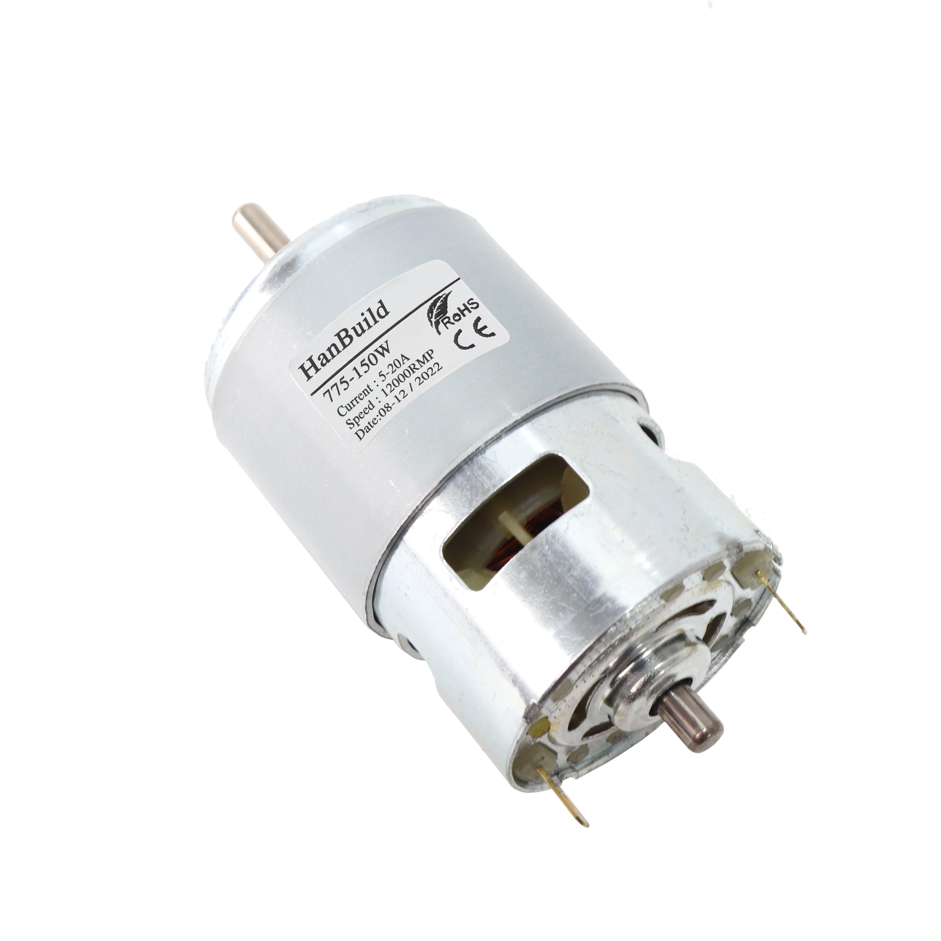 HanBuild Double Ball Bearing 775 -80w 8000RMP 24V  Brush Motor Lawn Mower for cropper  Machine 775 DC Motor