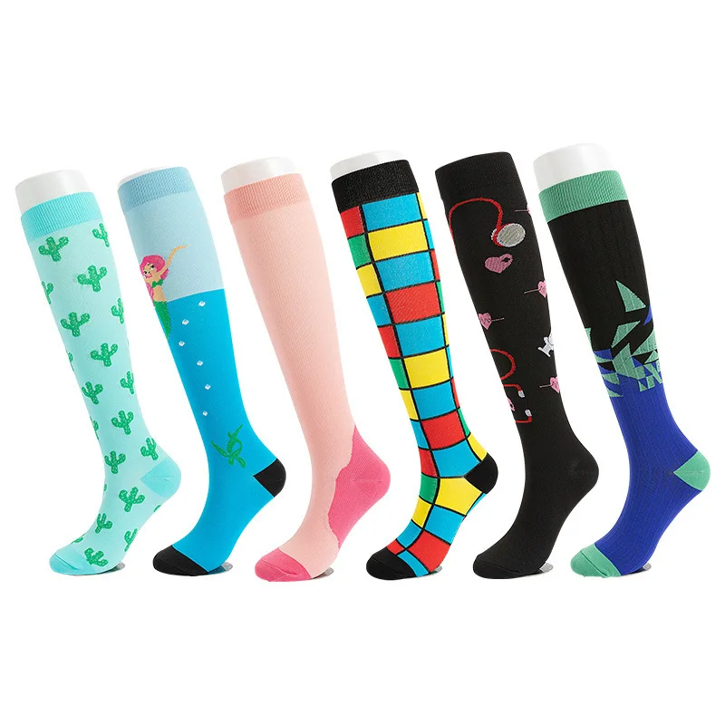 Factory Price Athletic Crew Unisex Running Wholesale Custom Print Compression Socks