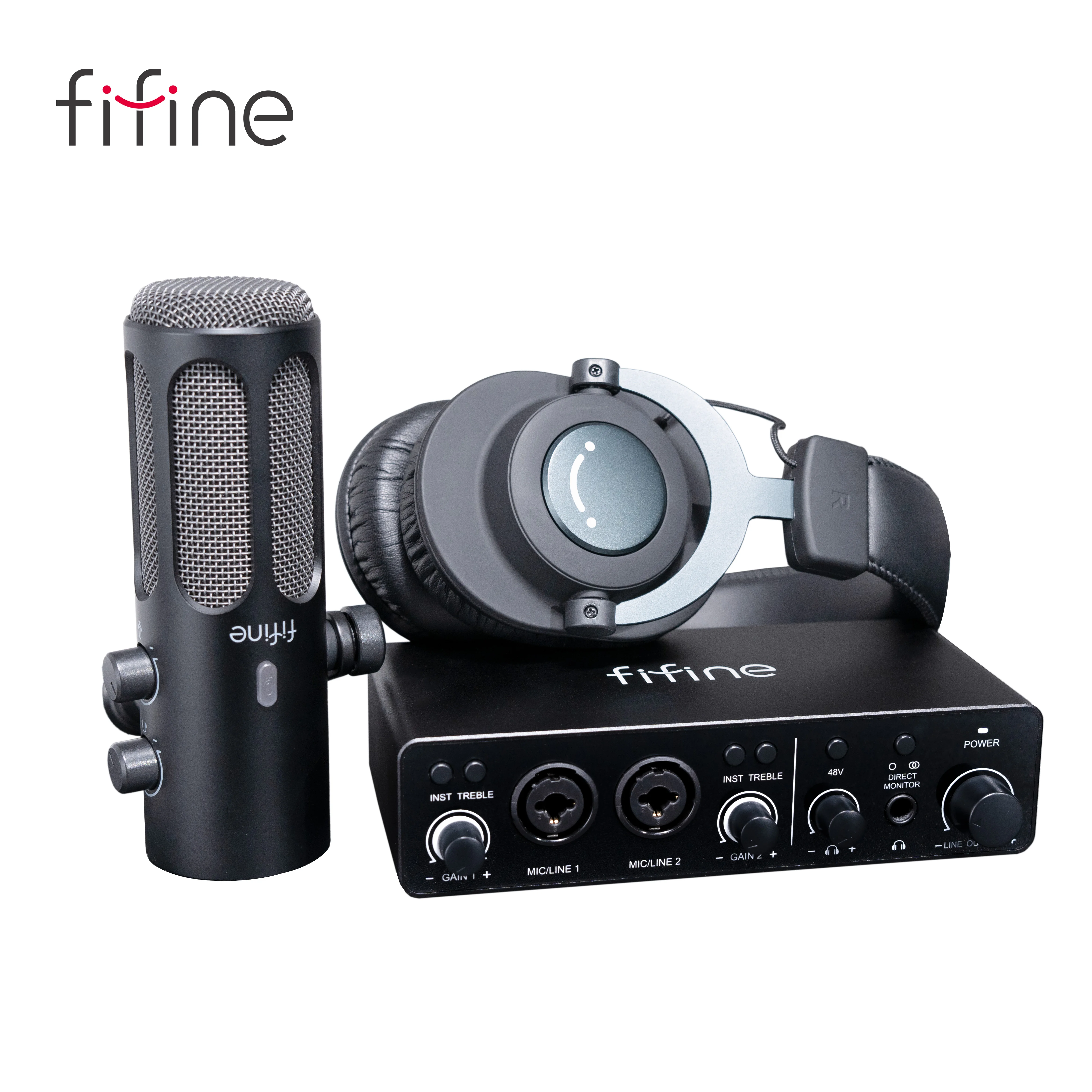 Fifine Audio Mixer Studio Soundcard Mixer Live Streaming Audio Console Mixer Youtube Wireless Sound Card