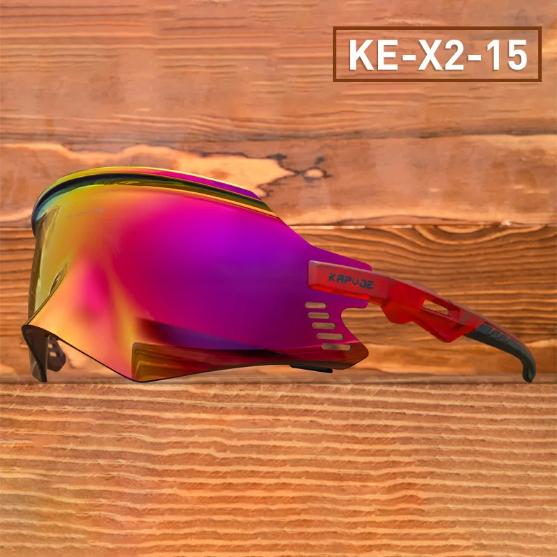 Kapvoe X-2 luxury design oversized cycling goggles wholesale bike sports anti wind polarized sunglasses goggles 2022