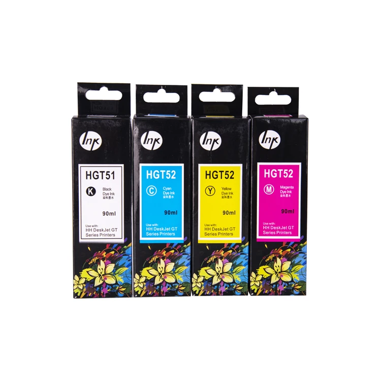 GT51 GT52 refill dye ink for HP Deskjet GT5810 GT5820 GT5830 GT5840 GT5850