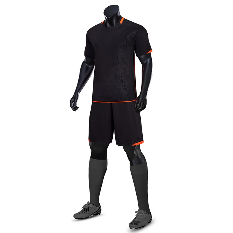 2023 wholesale Custom high quality quick dry orange color blank sublimation football practice jersey set