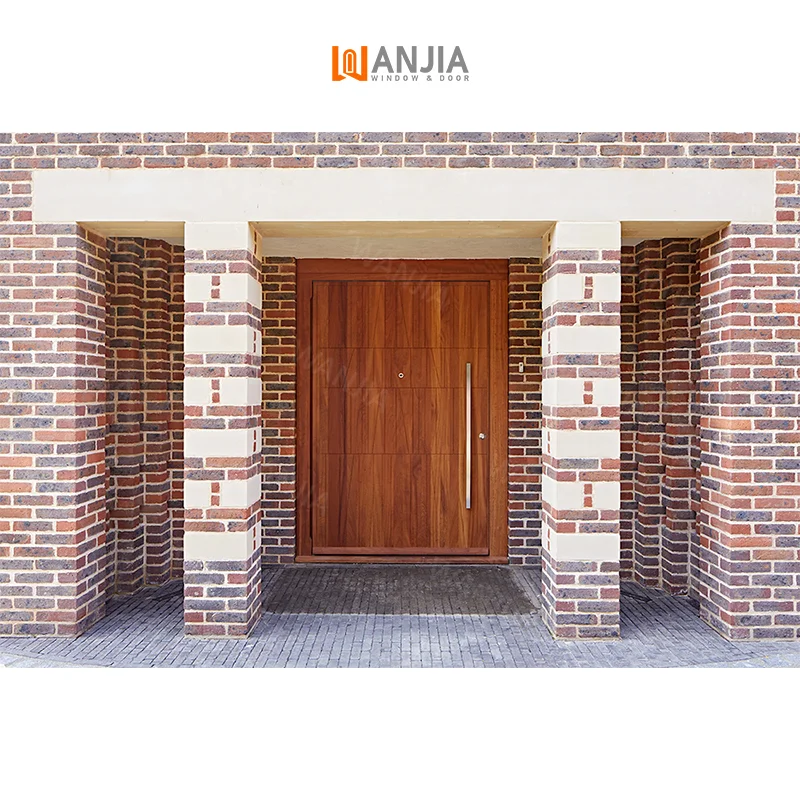Hot sale recommend modern exterior front entry doors entrance wooden pivot door front wooden pivot door