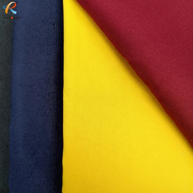Rundong Gabardine Fabric in Keqiao Stock Lot Polyester  and  Cotton Woven Canvas Fabric for Workwear overalls