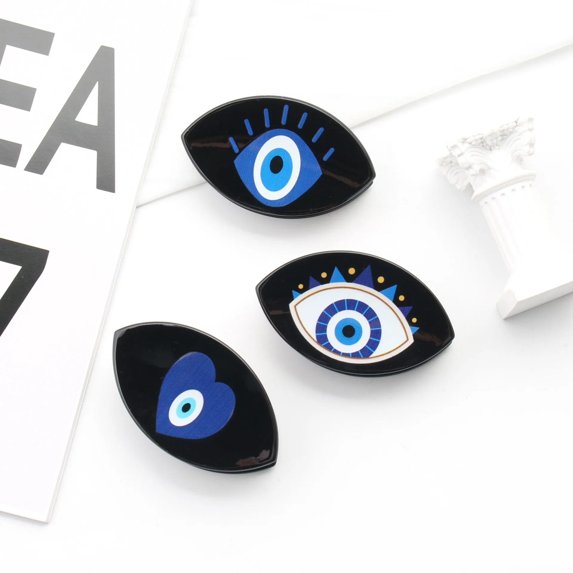 Hair Clamps and Hair Claw Clip about acetic acid hot- Selling INS Style lucky or devil eyes for fashion lady