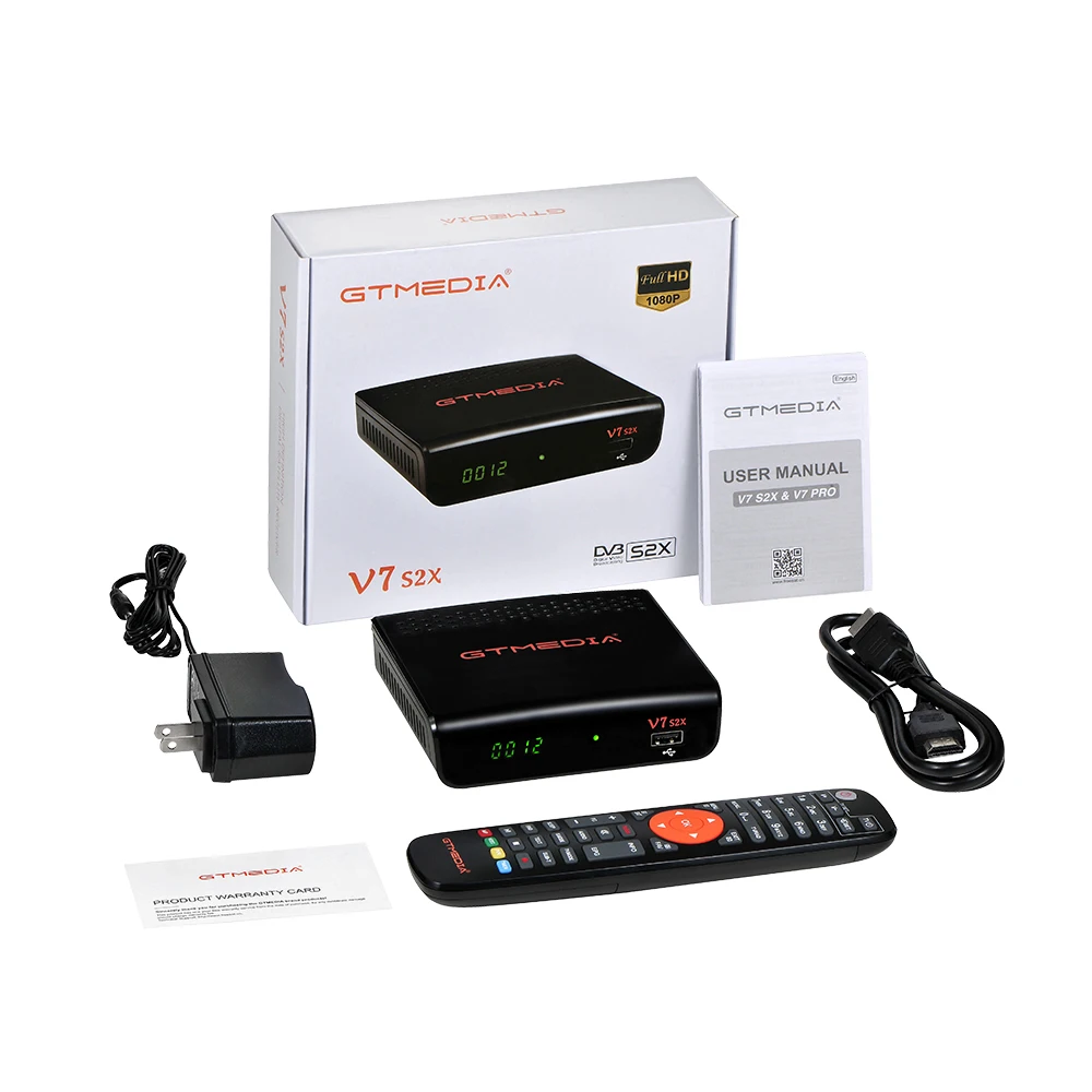 Original V7S2X HD HEVC DVB S S2 S2X Digital Satellite Receiver FTA Decoder h.265 Set Top Box GTmedia V7 S2X DVB-S