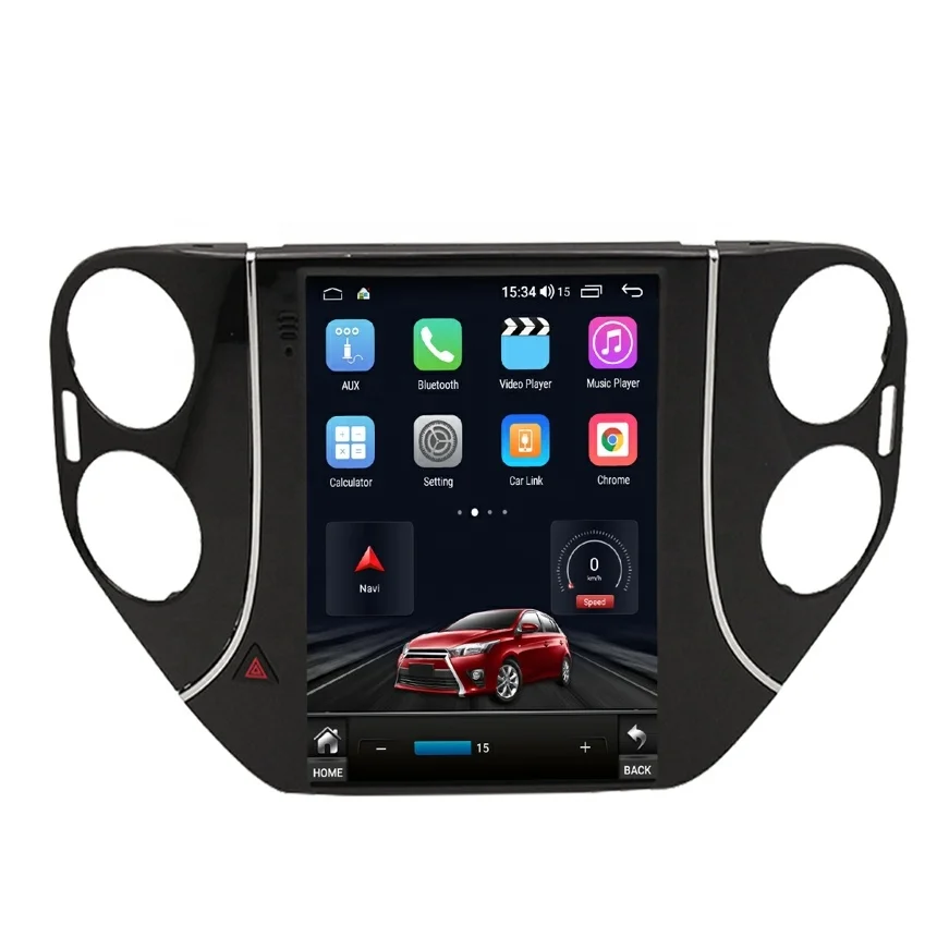 RUISO Car Radio Android Car Player For VOLKSWAGEN TIGUAN 2010-2016 GPS carplay auto for Tesla Vertical Screen QLED RDS DSP BT