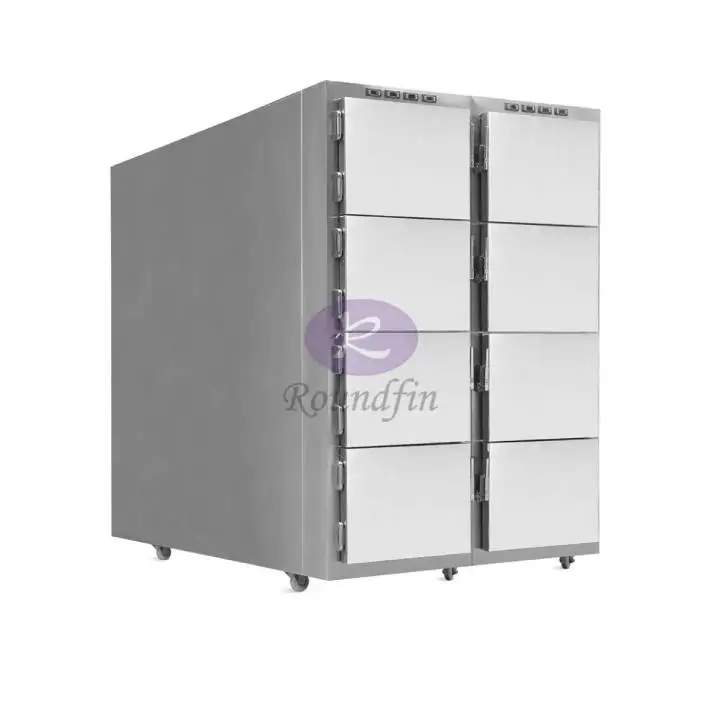 ROUNDFIN Stainless Steel Dead Corpse Mortuary 9 Bodies morgue freezer mortuary body refrigerator