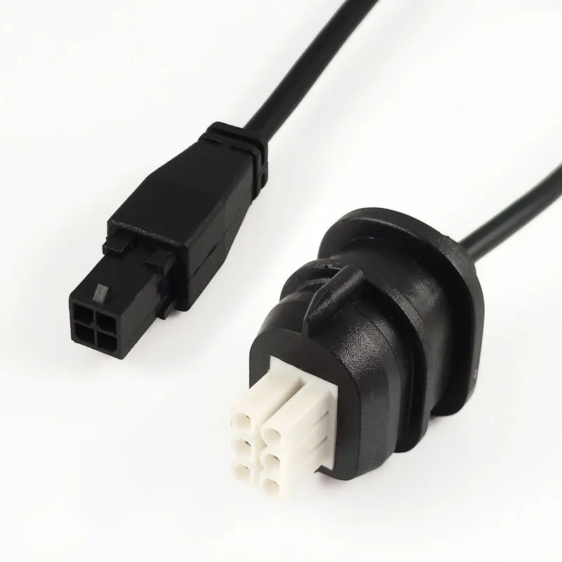 Custom waterproof Overmolding Molex Mini-fit 4pin 6pin Connector Cable