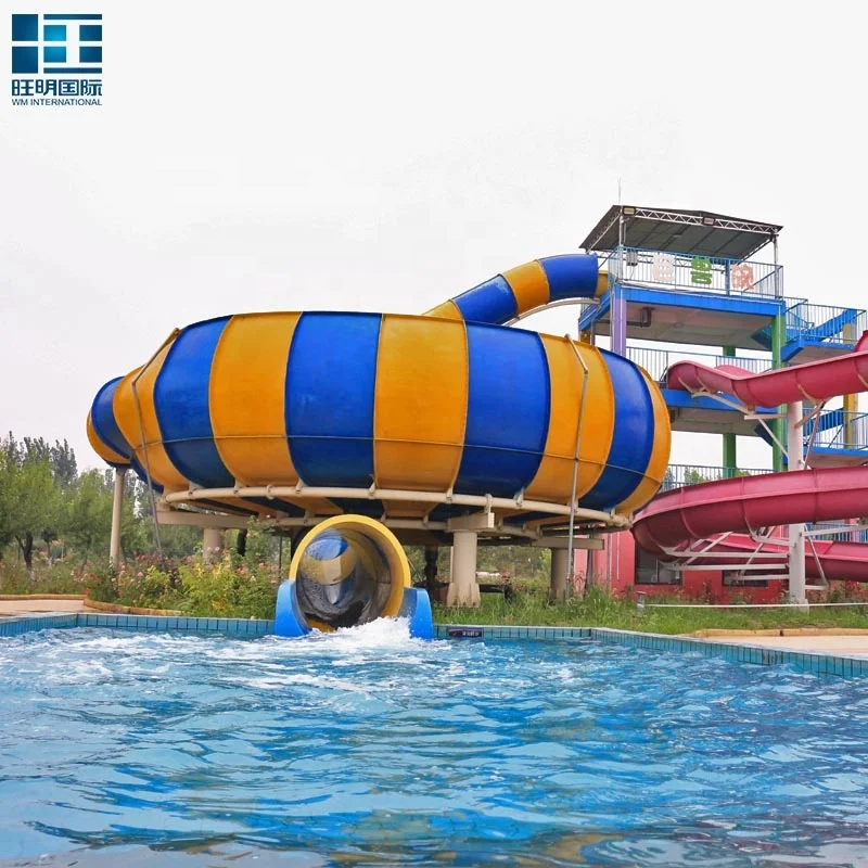 Attractive Indoor/Outdoor Fiberglass Aqua Slide Equipment for Amusement Parks Water Parks Pools Adults