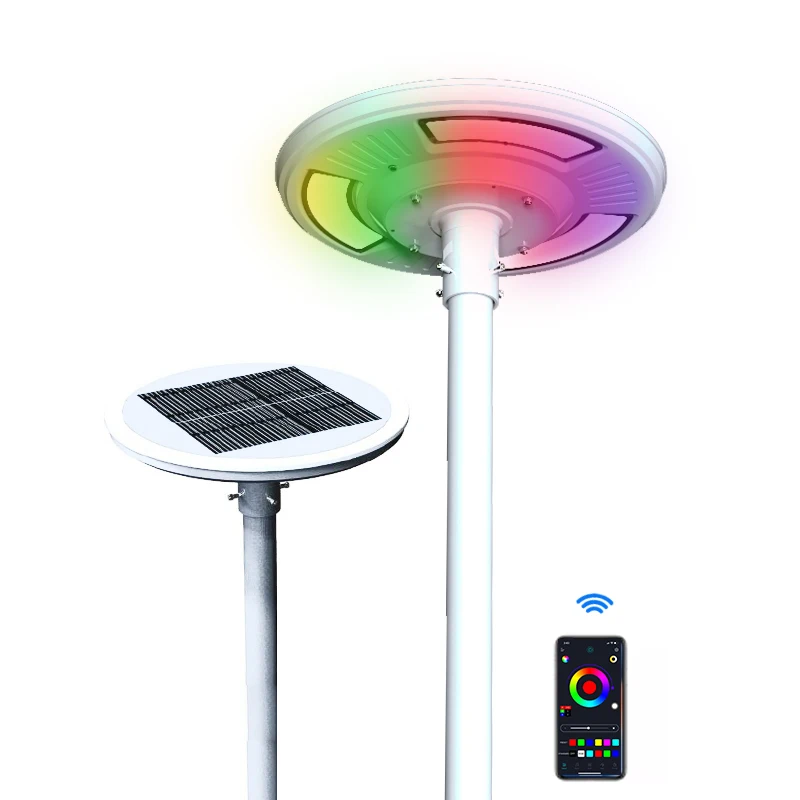 Солнечная светодиодная площадь водонепроницаемая IP 65 уличная НЛО AI умная подсветка Bluetooth