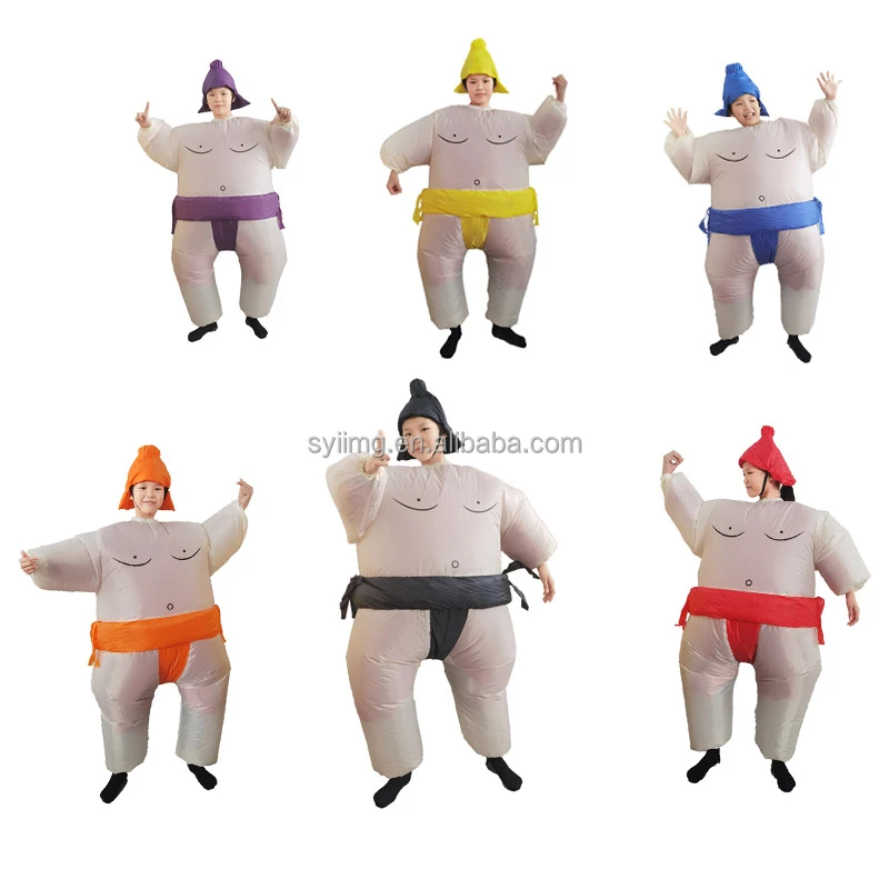 Inflatable Costume Sumo Costume Kids Fat Jumpsuit Boys Costumes Funny Cosplay Blow Up Suit for Adult