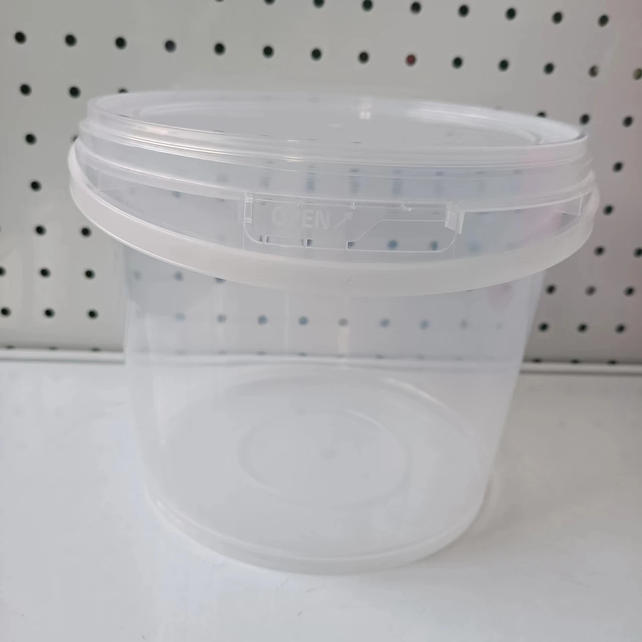 Plastic Storage Box Biscuit Barrel Yogurt Bucket Pickle Barrel Food Plastic Packaging Bucket With Lid Transparent