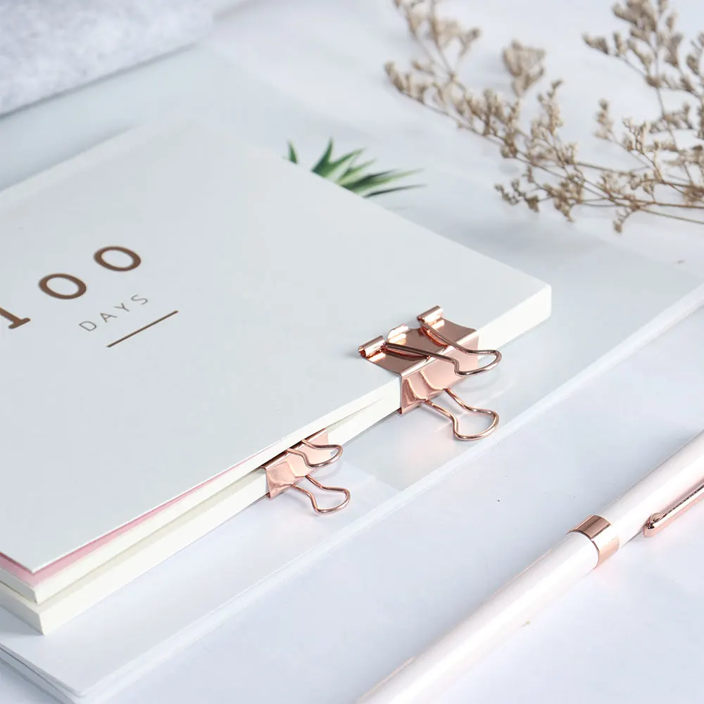 Металлические зажимы для связывания из розового золота 19 мм