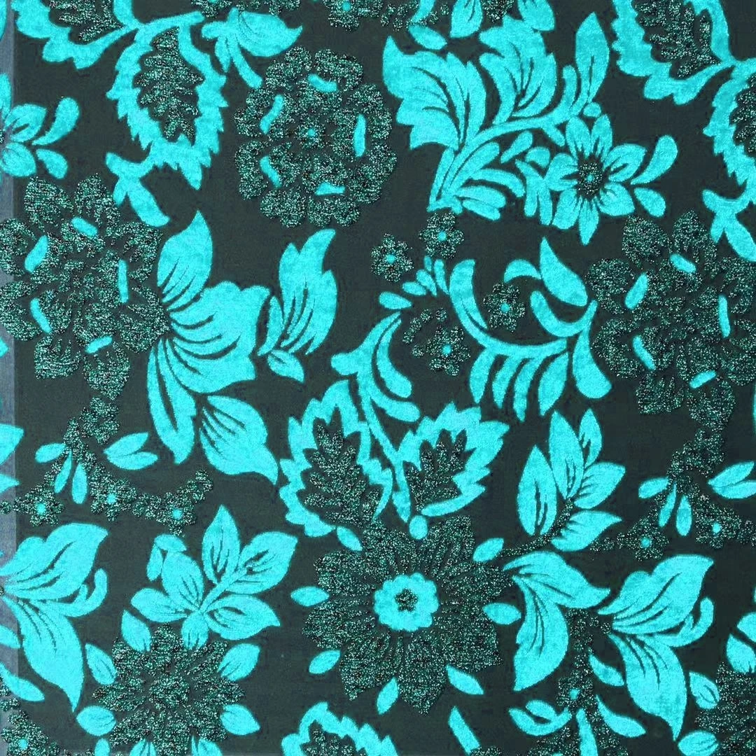 Micro Velvet 9000 For Middle East Glitter Sequin Devore Shiny Tulle