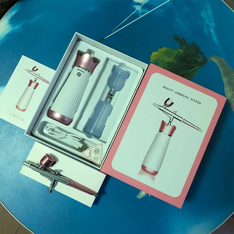 Handheld mini electric automatic cordless nail art gel painting machine hair color airbrush compressor