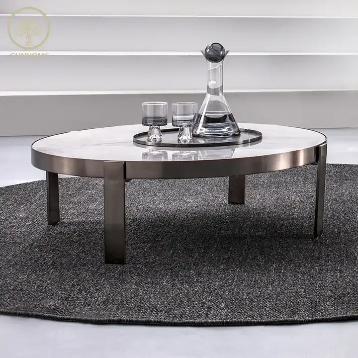High quality nordic style rice while coffee table for homemade coffee dinning table