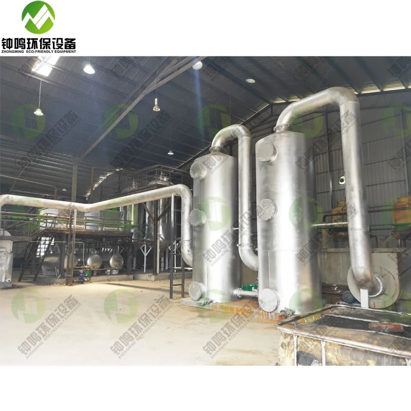 Plastic Pyrolysis Oil Refinery Machine to get EU standard diesel For Sale