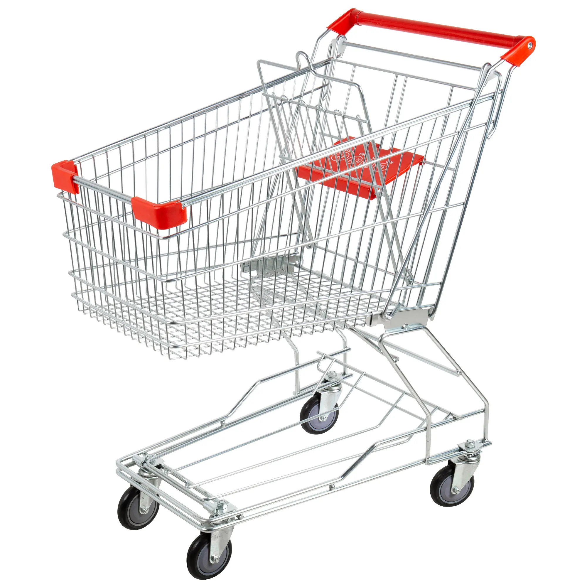 chaoyu Steel metal shopping cart for supermarket grocery store trolley with baby seat