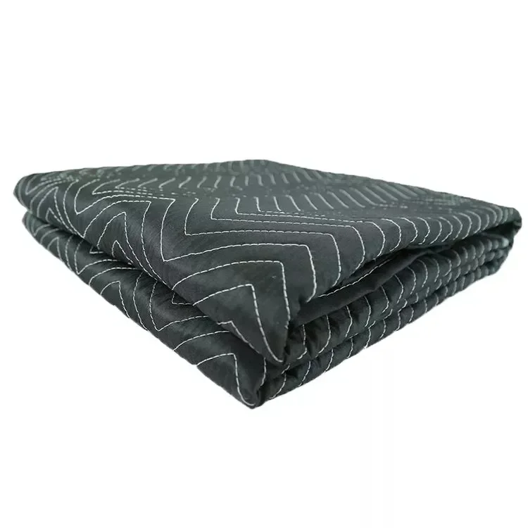 Patchwork easy moving blanket with strap moving falsa blanket