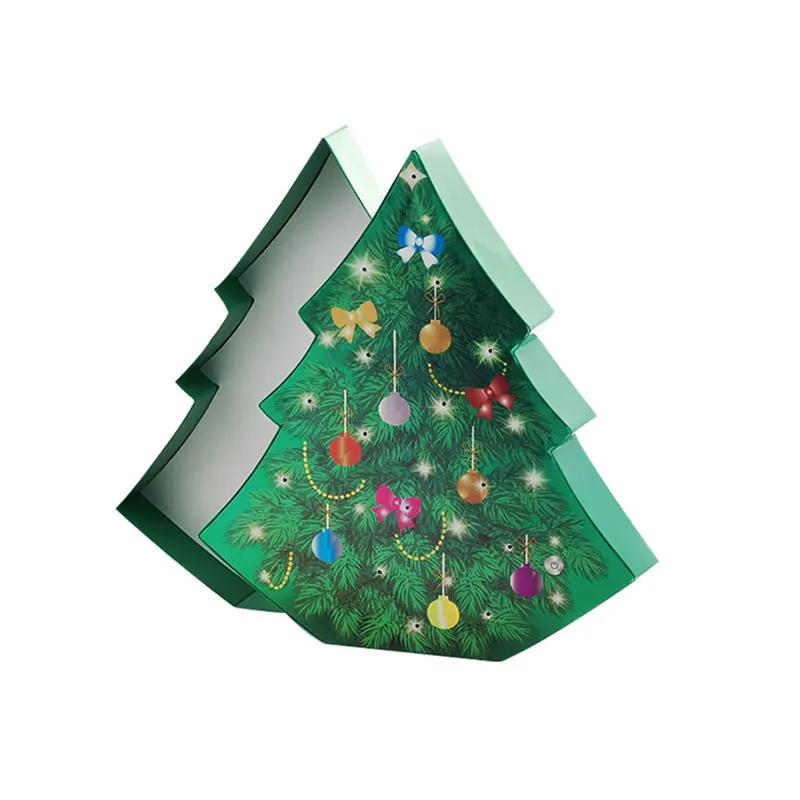 Professional Personalised Printed Christmas Tree Shape Luxury Gift Chocolate Packaging Box