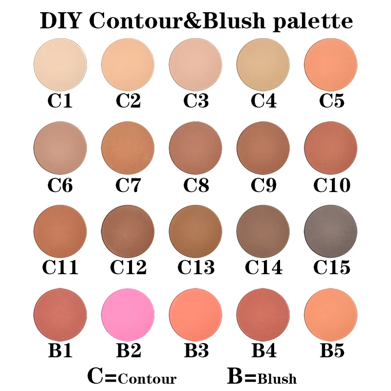 Custom Logo Cheek Make Up Vegan Multi-Colors Single Blush Compact Contour Shimmer Blusher High Pigment Pressed Powder Blush