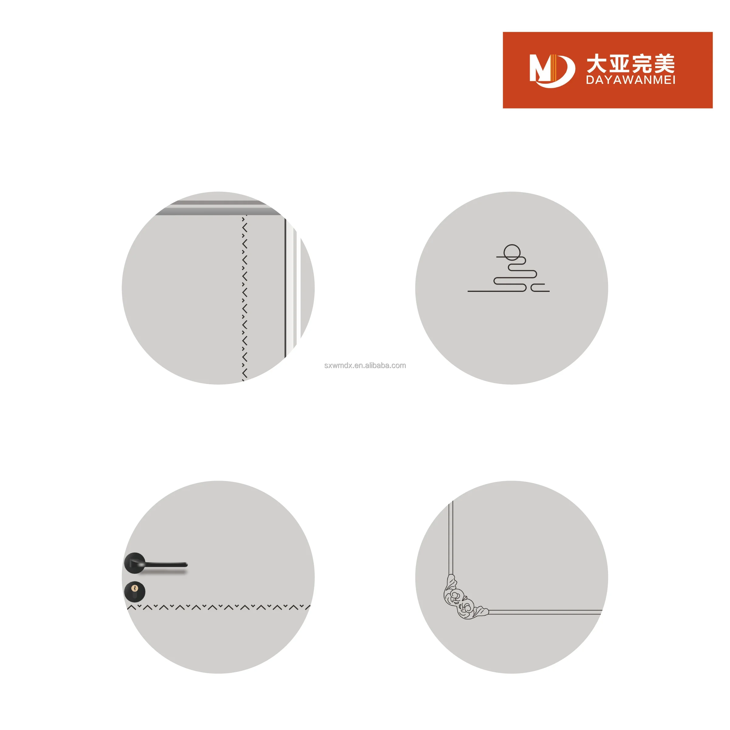 Cheaper Wood Door Modern Designed Water-Proof Interior Wood Door for Bedroom Hotel Villa Apartment Living Room Finished Surface