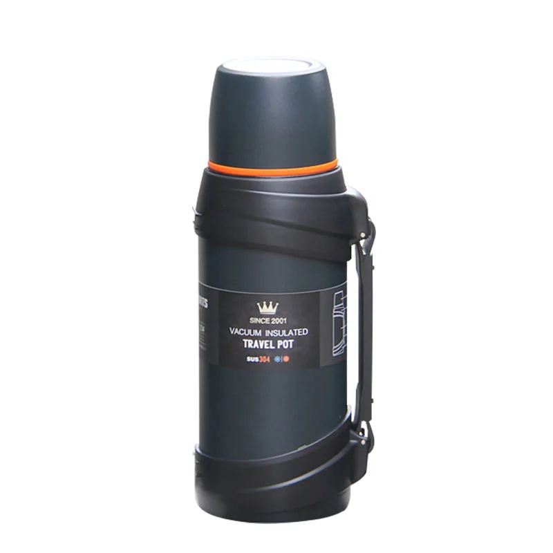 Полгаллон 64 унции изолированный кувшин для кемпинга путешествий Классический термос Спортивная бутылка воды с чашкой