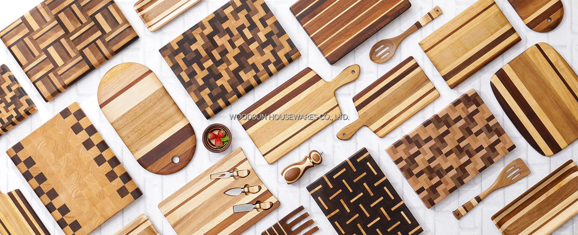 Woodsun Ash Oak Checkerboard Butcher BlockMultifunctional Cutting Board For Kitchen