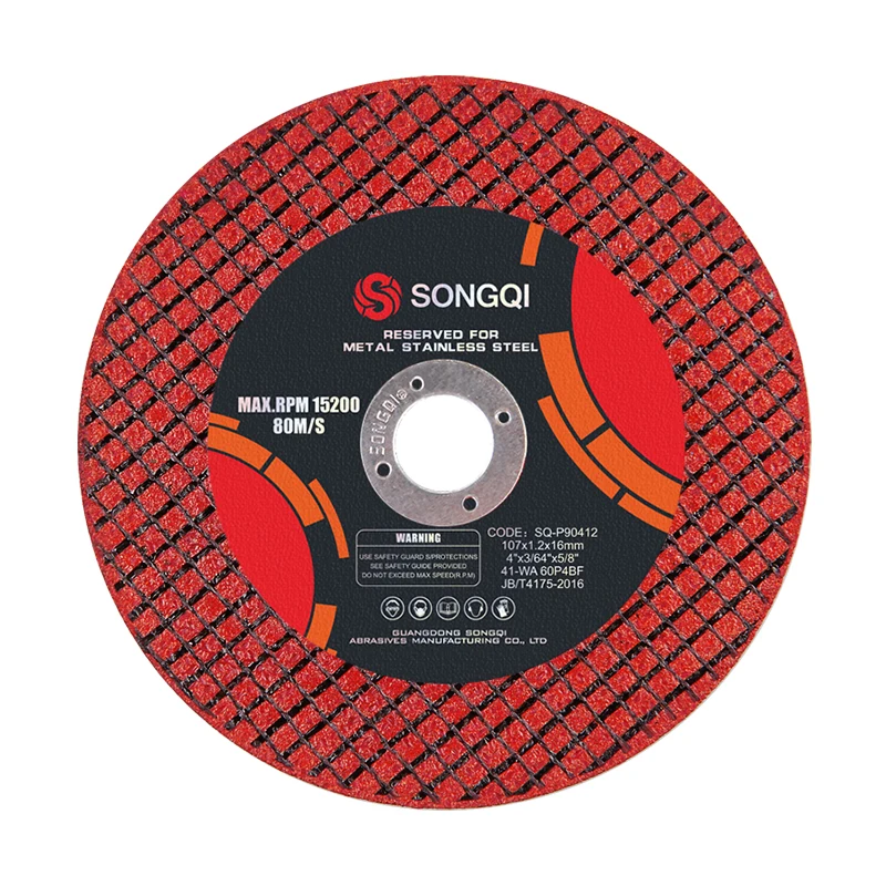 Songqi manufacturer 107mm 4 Inch cut off wheels abrasive cutting disc for metal cutting
