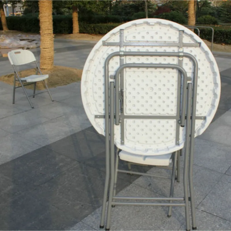 Cheap Outdoor Party bar  Folding Plastic White Round Cocktail Table