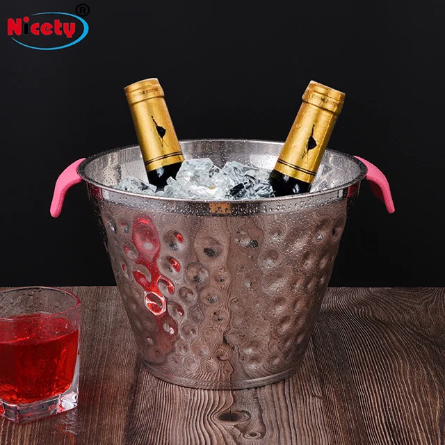 Amazon Топ продажа Круглая Форма много размеров ведро льда для бара с золотыми цветами и ручкой
