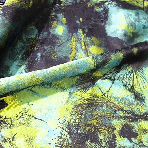 45%Acrylic&55%Polyester wash painting style for party dress/suit jacquard fabric