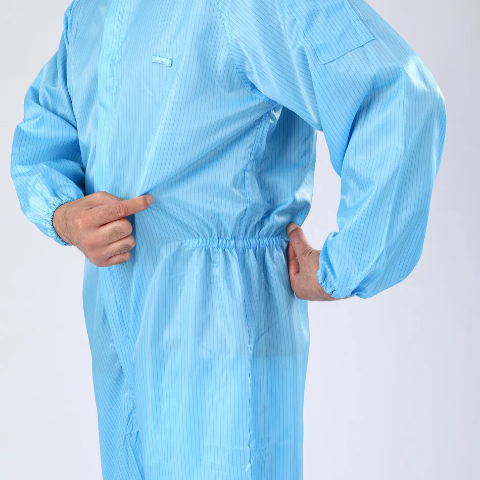 Carbon Fiber Cleanroom ESD Clothes Anti-static Lint Free ESD Cleanroom Clothing