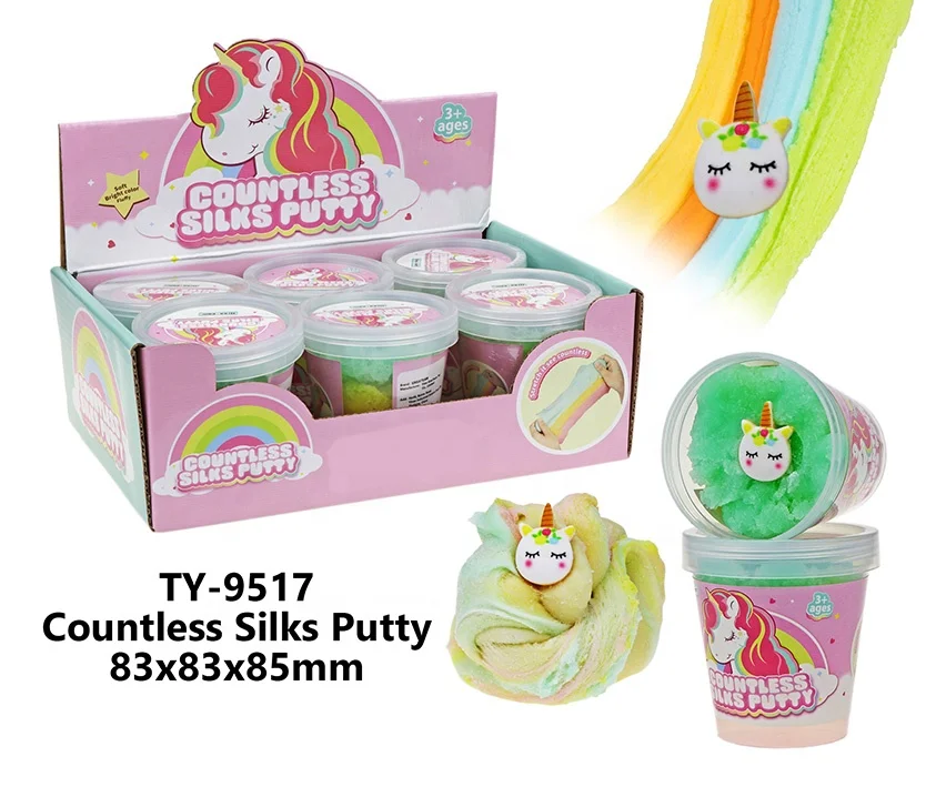 Rainbow fluffy slime