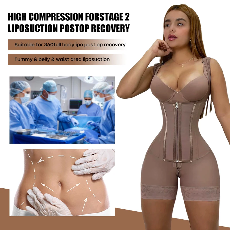 High Compression Tummy Control Stage 1 Colombian Garments Wholesale Post Op Surgery Fajas Colombianas Shapewear For Women