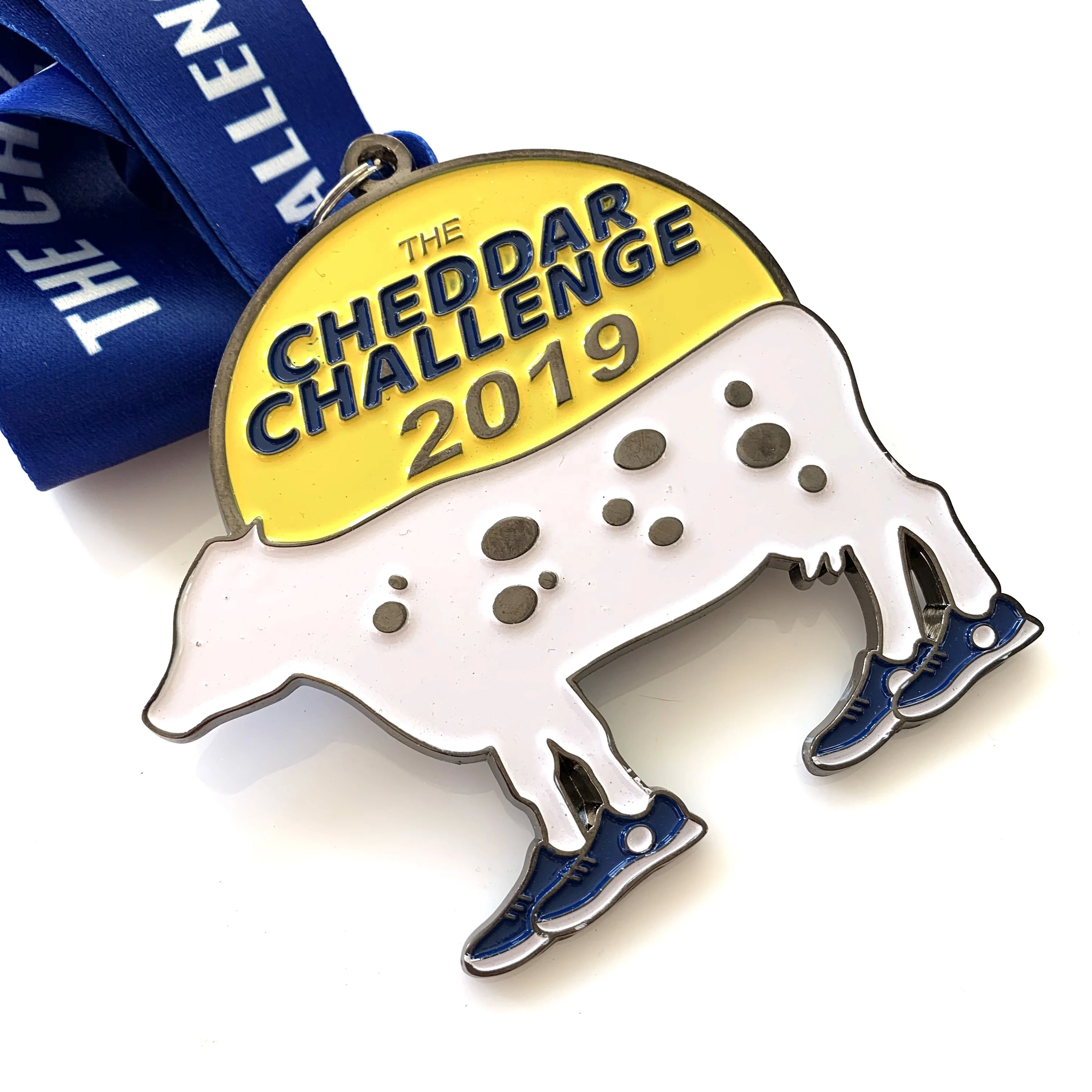 Production Cheap Custom 2d Metal Sports Gold Run Finisher Medals Storage Medal With Ribbon