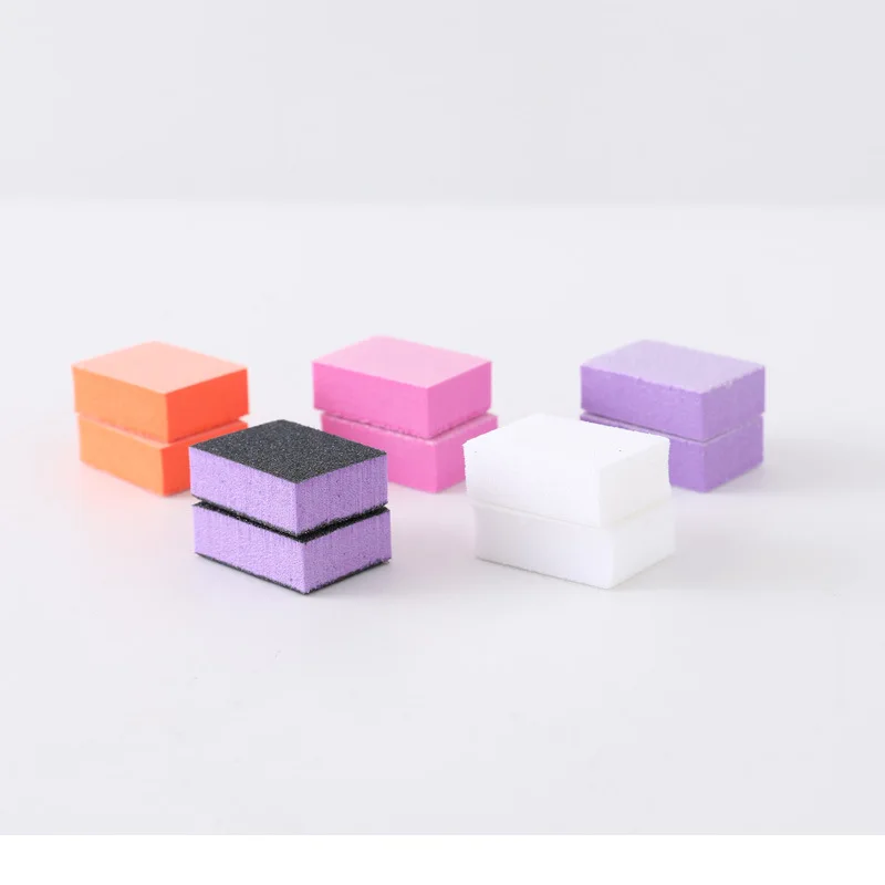 15 Colors Nail Buffer Mini Disposable Rectangle Portable Cute Grit Sponge Manicure Double Side Nail File