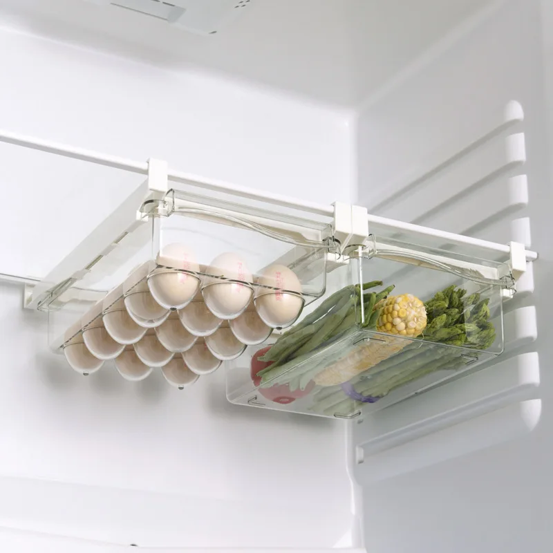 Fridge Food Pantry Freezer Clear Plastic Refrigerator Organizer Bins Egg racks Fruit Vegetable Storage Box