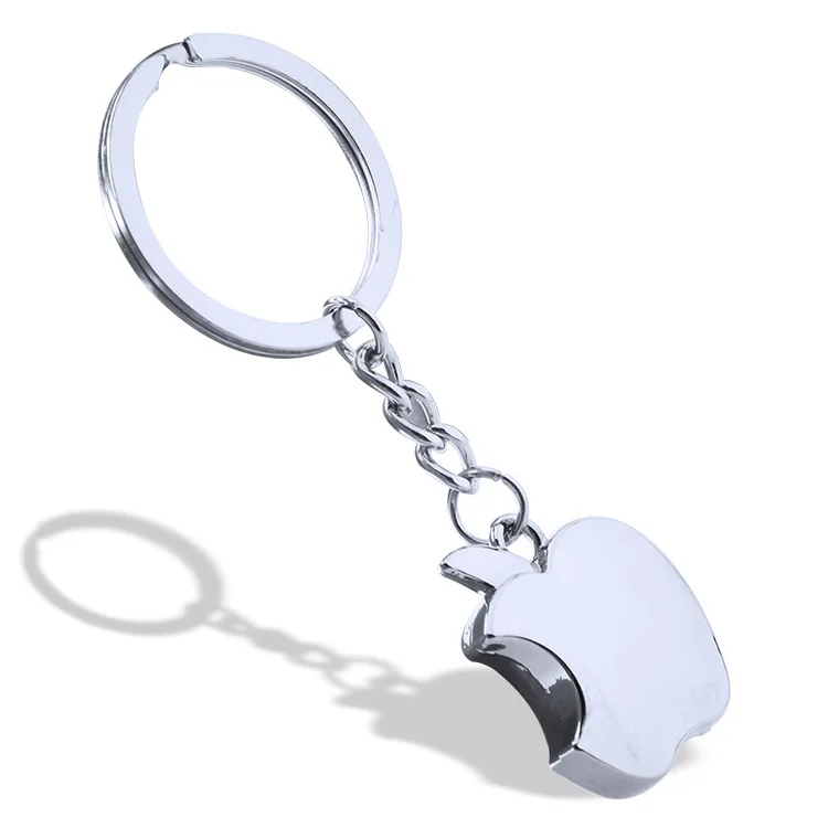 Personalized Souvenir Stainless Steel Key Chain Custom Logo Metal Letter Laser Cut Silver Diy Keychain for Gifts