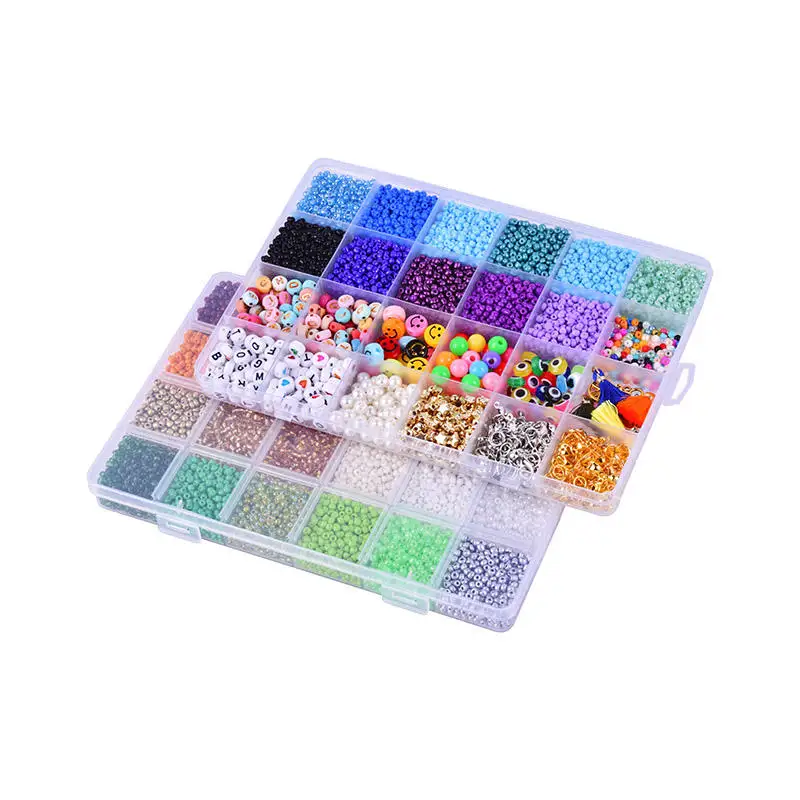 2024 Beads Manufacturer Wholesale 16500pcs 36 Color Glass Seed Beads Kids Toy Set Beads Kit For Jewelry Making